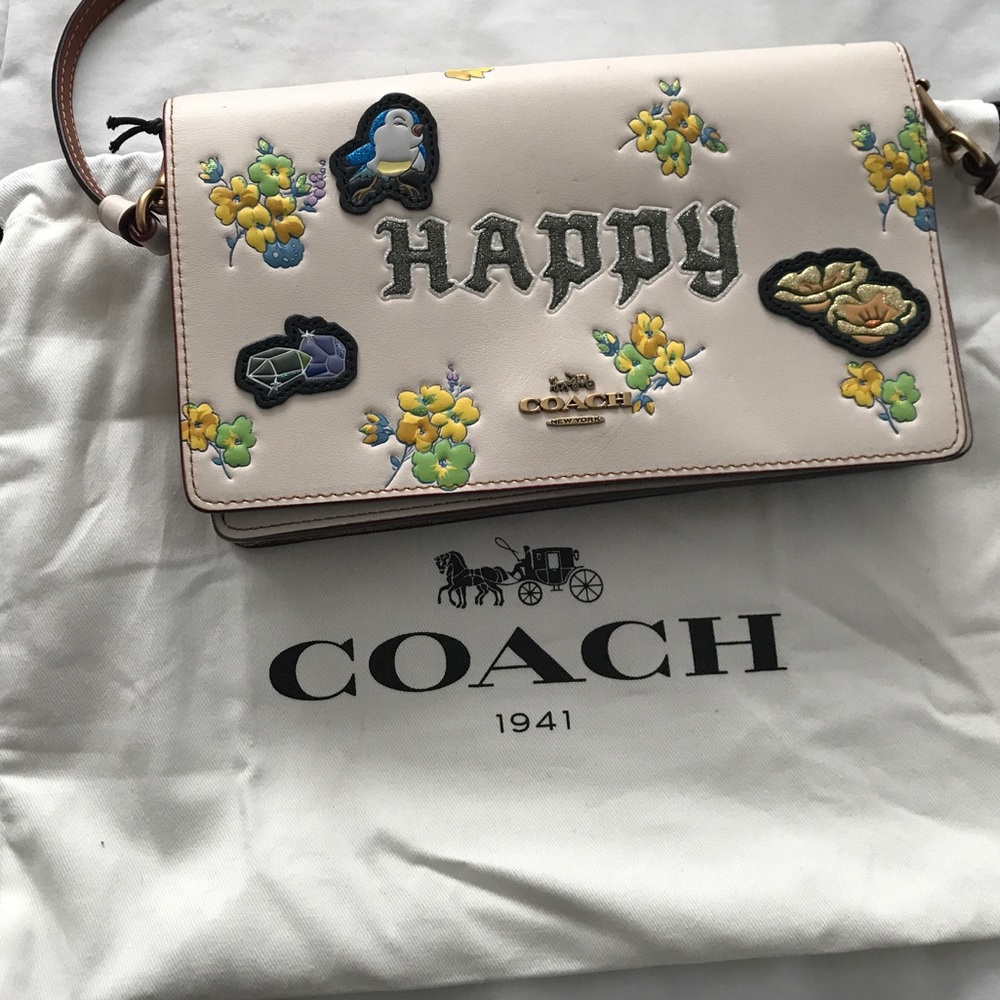 Authentic Coach "Happy" Crossbody Clutch